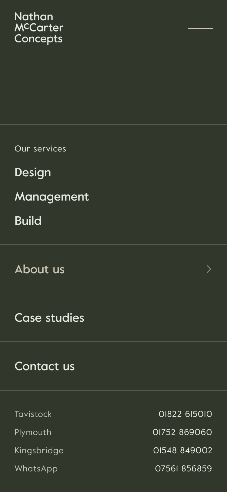 Mobile menu